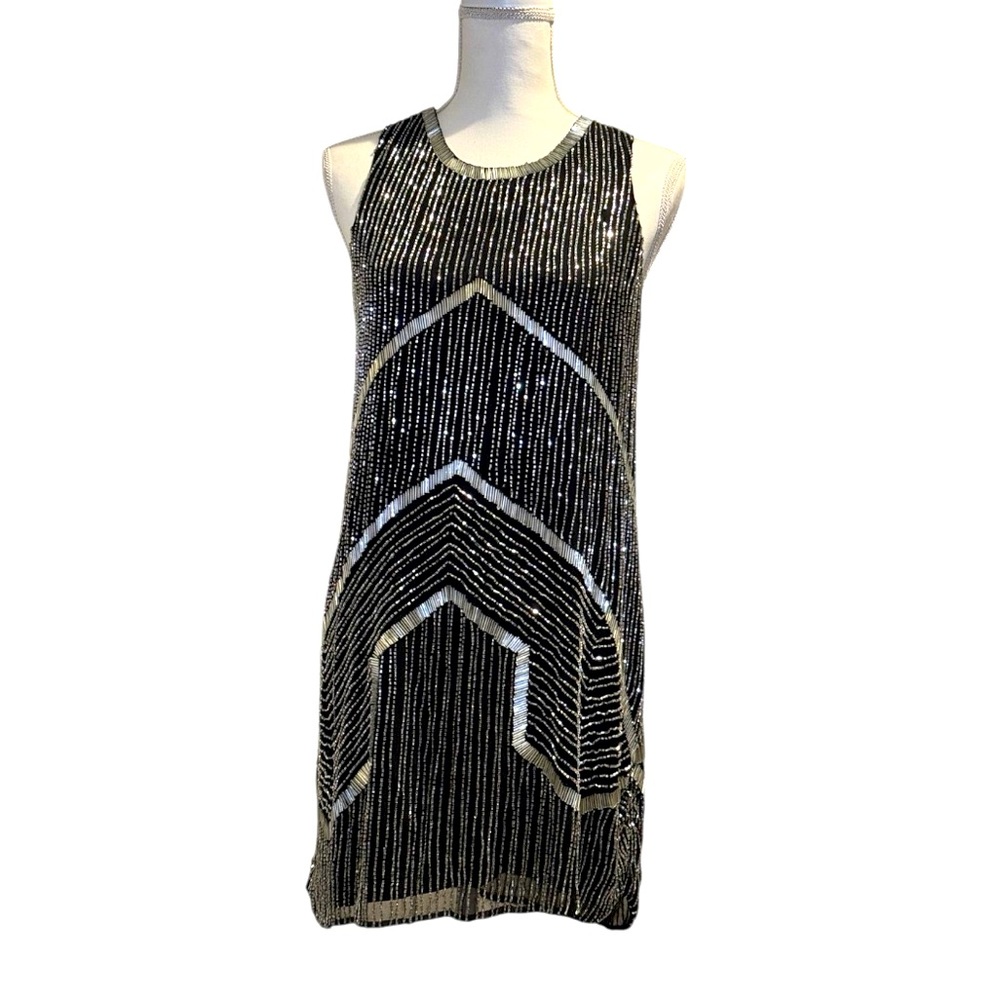 Sequin Detailed Black Dress